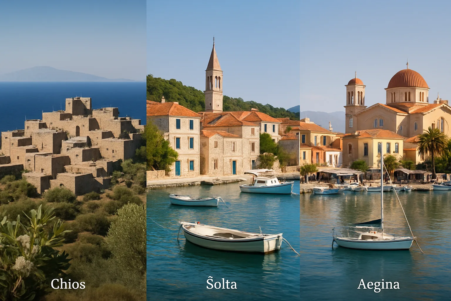 Isole autentiche del Mediterraneo: Chios, Šolta ed Egina lontano dalla massa