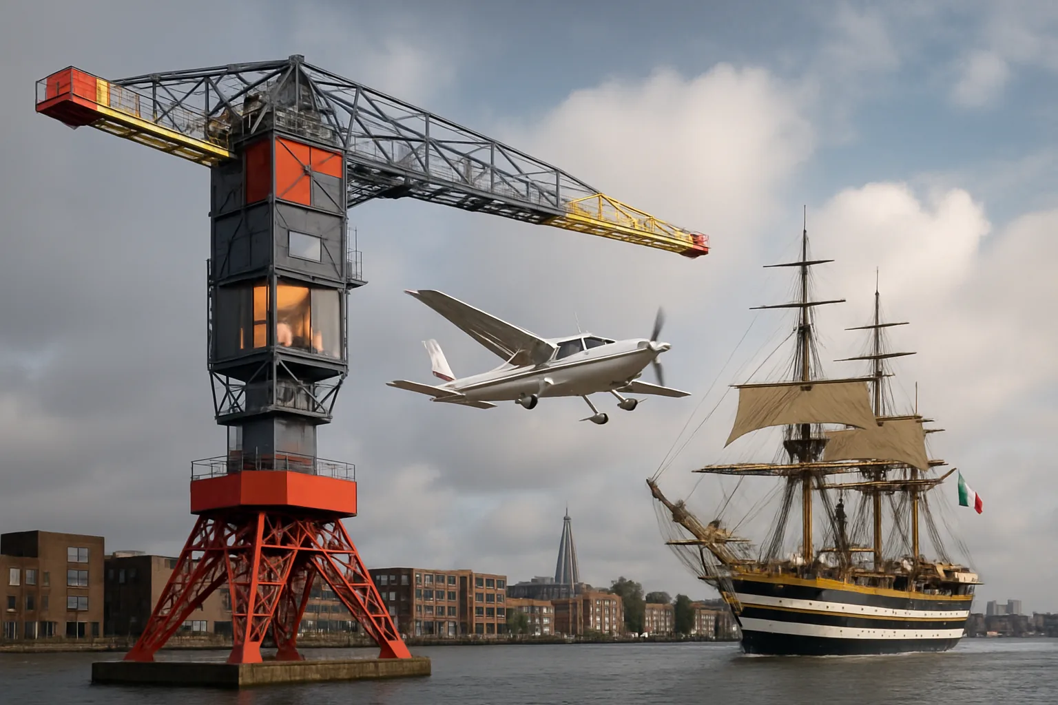 Esperienze insolite: dormire in una gru ad Amsterdam, il mestiere dei ferry pilot, l'Amerigo Vespucci