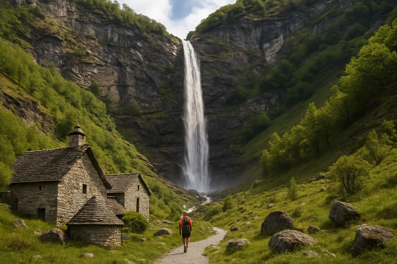 Cascata della Froda: il salto di 100 metri nella Valle Verzasca svizzera