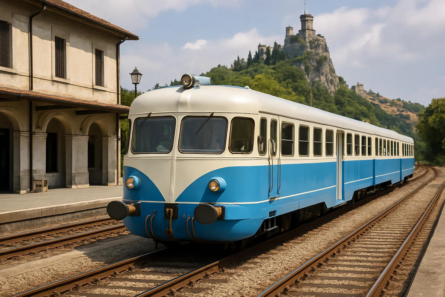 Treno Bianco Azzurro Rimini-San Marino: il ritorno storico dopo 82 anni con viaggi gratuiti