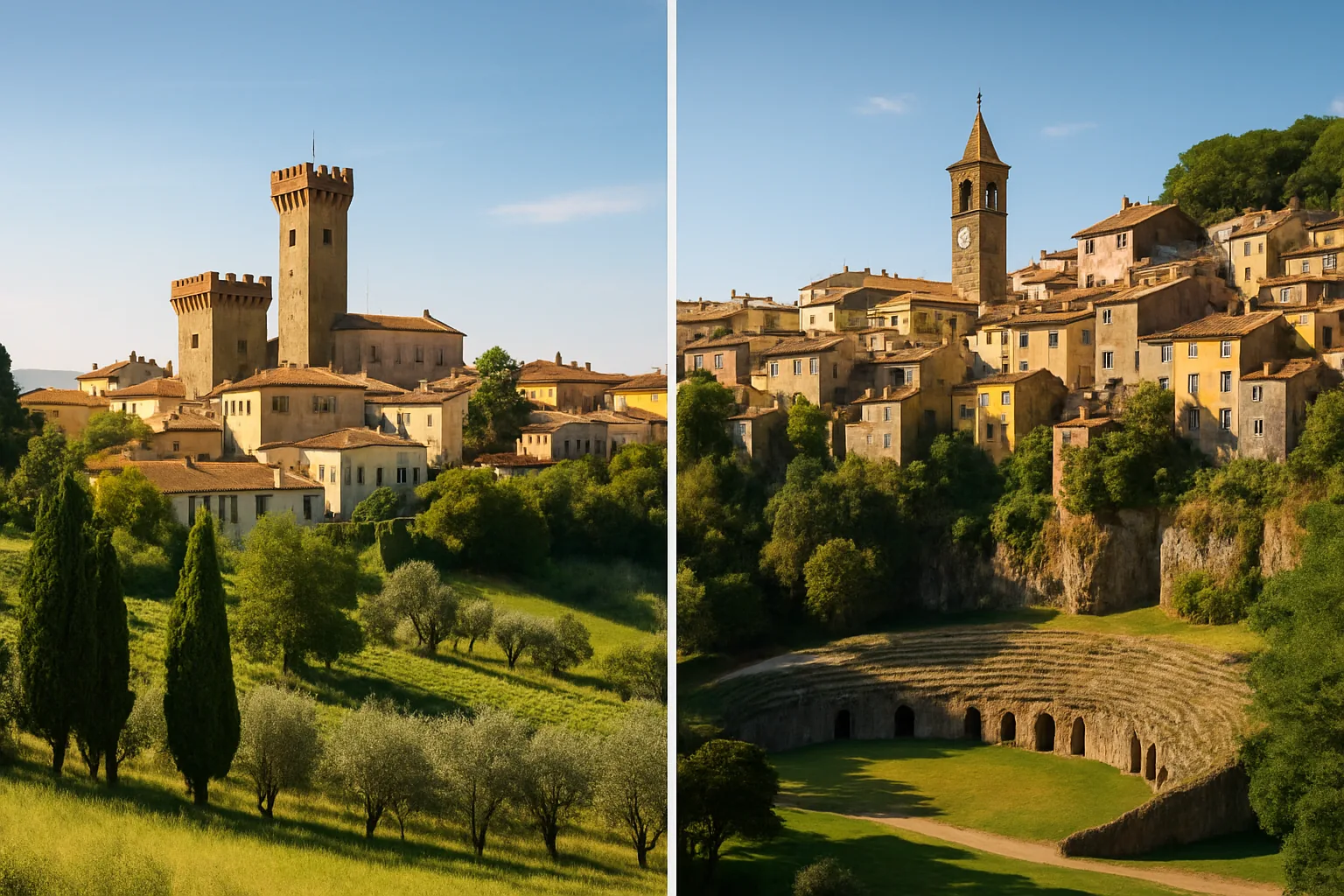 Borghi toscani e umbri tra arte, vino e paesaggio: Montespertoli e Sutri