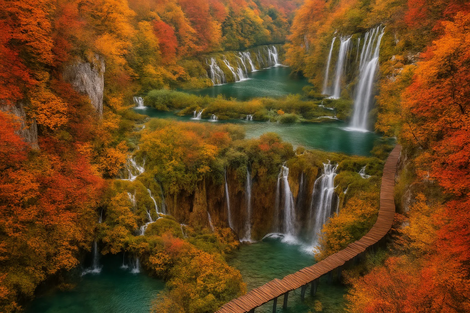Laghi di Plitvice: l'autunno tra foreste variopinte e acque smeraldo